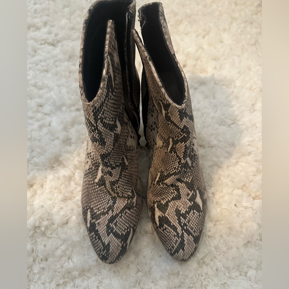 Nordstrom halogen snake skin heeled booties